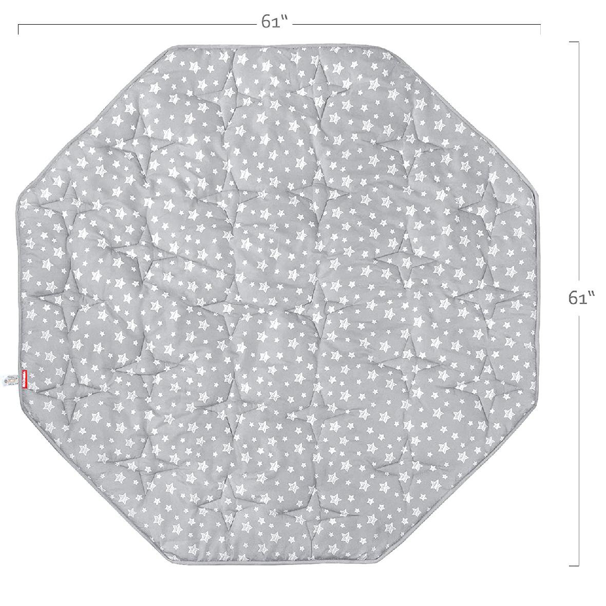 xinpianzha11 Hexagon Playpen Mat, Floral Print Baby Playmat Kids Tent Mat Hexagon Rug Mat